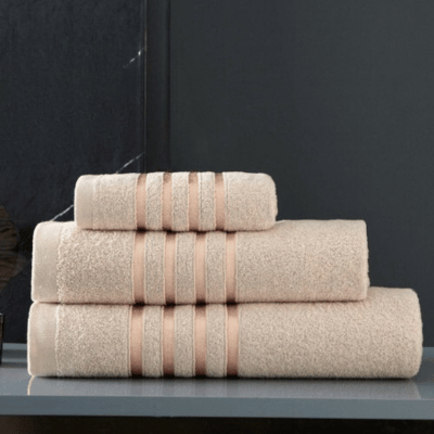 100% Egyptian Cotton Bath Sheet Stone - Stripe Detail
