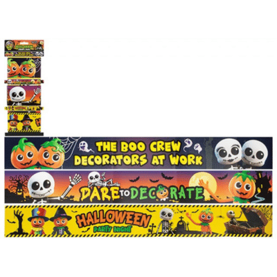The Boo Crew Halloween Paper Fright Tapes Pack Of 3 - 3 Metre