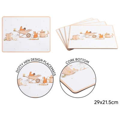 Dotty Hen Placemat 4 Pack