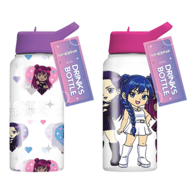 K-POP Printed Bottle With Straw 400ml