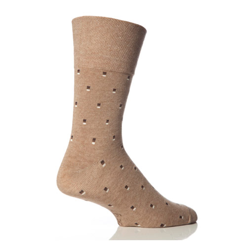 Mens Gentle Grip Socks Patterns Browns