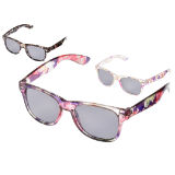 Girls Transparent Printed Wayfarer Sunglasses
