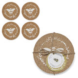 Bumble Bees 4 Pack Cork Coasters