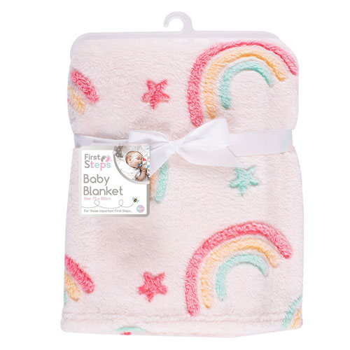 First Steps Baby Blanket - Rainbow Stars