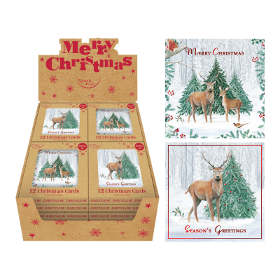 Woodland Scene 12 Pack Christmas Cards