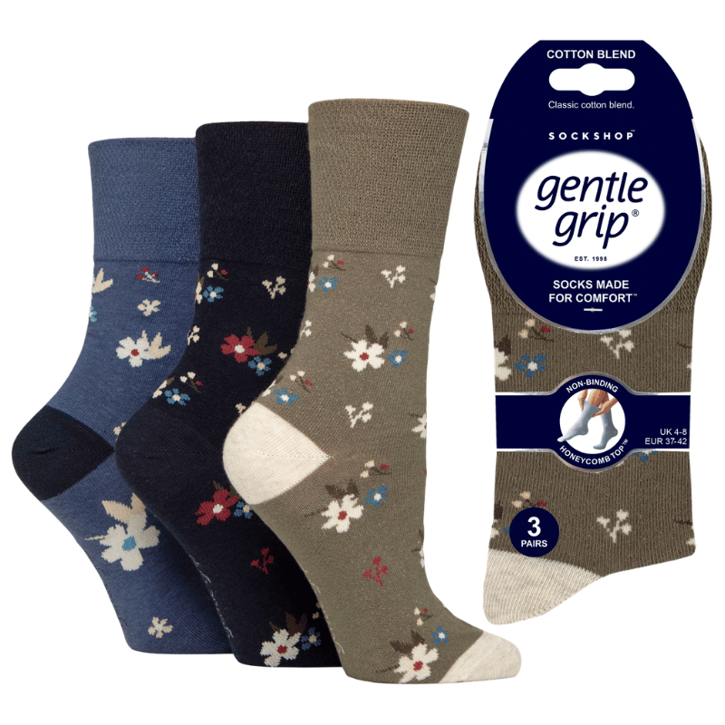 Ladies Gentle Grip Socks - Heirloom