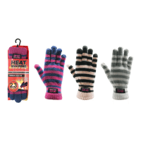 Ladies Heat Machine 2.3 TOG Rated Striped Thermal Gloves