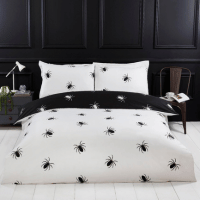 Dark Dreams Black Spider Design Reversible Duvet Set