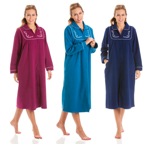 Giusy Mode Irma women's dressing gown with buttons in cotton blend GIUSY  MODE | Quattro Stagioni Shop