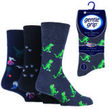Mens Gentle Grip Fun Feet Socks Dinosauria