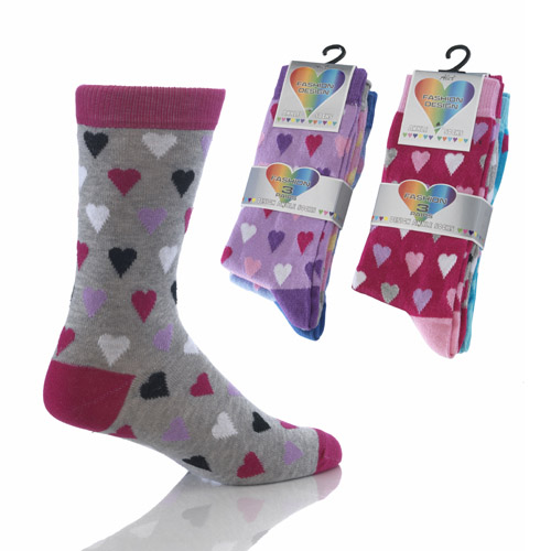 Fancy Ankle Socks Hearts