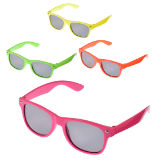 Kids Plastic Neon Frame Larger Lens Sunglasses