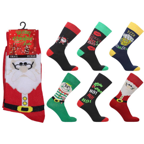 Pack of 3 Men's Novelty Christmas socks size 6-11 