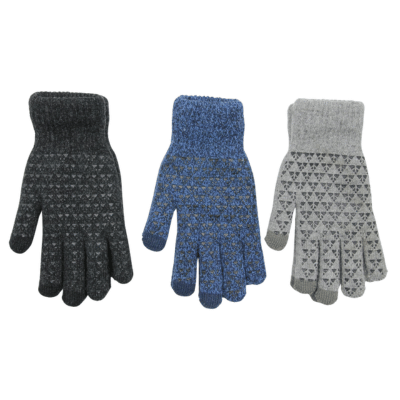 Mens Heat Machine Thermal Knitted Gripper Gloves