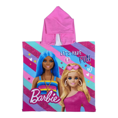 Official Barbie Kids Hooded Towel Poncho