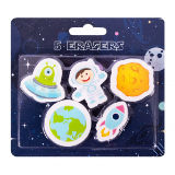 Space Novelty Erasers 5 Pack