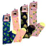 Ladies Super Soft Welly Socks Flowers