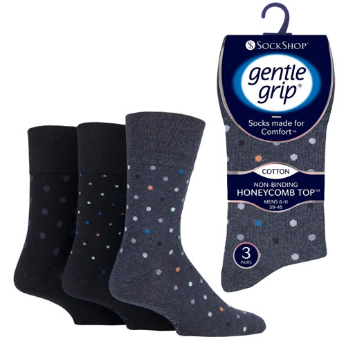 Mens Gentle Grip Socks Modern Sphere