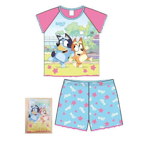 Official Girls Bluey Shortie Pyjamas