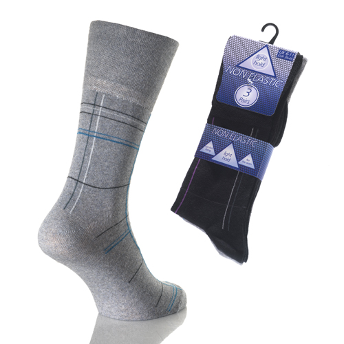 Mens Non Elastic Pattern Socks