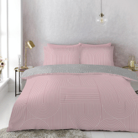 Arches Blush Pink/Grey King Duvet Set