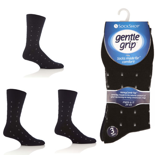 Wholesale Gentle Grip Socks | Mens Gentle Grips | Dark Micro