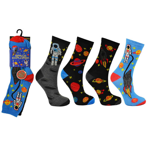 Space Explorer Kids Novelty Socks | Wholesale Socks | Wholesale Boys ...