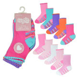 Baby Girls 5 Pack Footbed Stripe Socks With Grippers