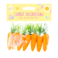 Easter Bonnet Carrot Decorations 7 Pack