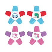 2 Colour Water Filled Star Teether Rings