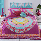 Paisley Mandala Pink Reversible Duvet Set