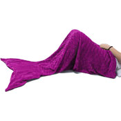 Mermaid Fleece Blanket Throw Adult Purple