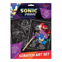 Official Sonic Prime Scratch Art Set