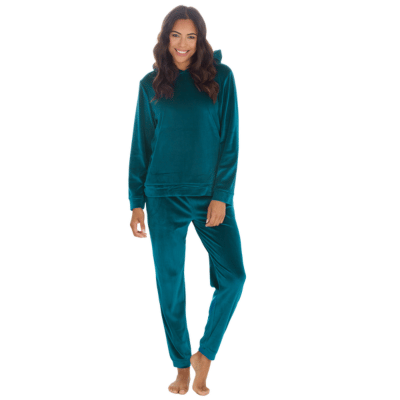 Ladies Babysoft Hooded Lounge Set - Teal