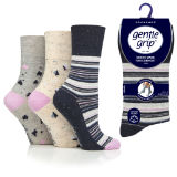 Ladies Gentle Grip Socks Summer Terazzo