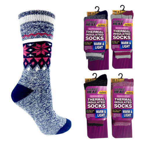 Ladies Ultimate Heat Thermal Socks - Azlec, Wholesale Socks, Wholesale Ladies  Socks, A&K Hosiery