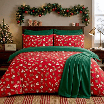 Christmas Gingerbread Rotary Duvet Set