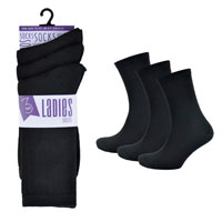 Ladies 3 Pack Ankle Socks