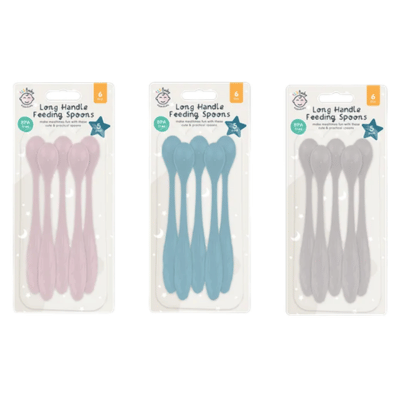 Long Handle Baby Feeding Spoons 5 Pack