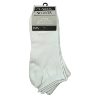 Ladies Classic Trainer Socks White 4-8