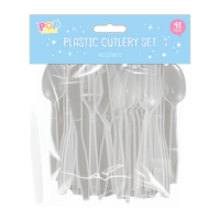 Reusable Plastic Cutlery Set 48 Pack