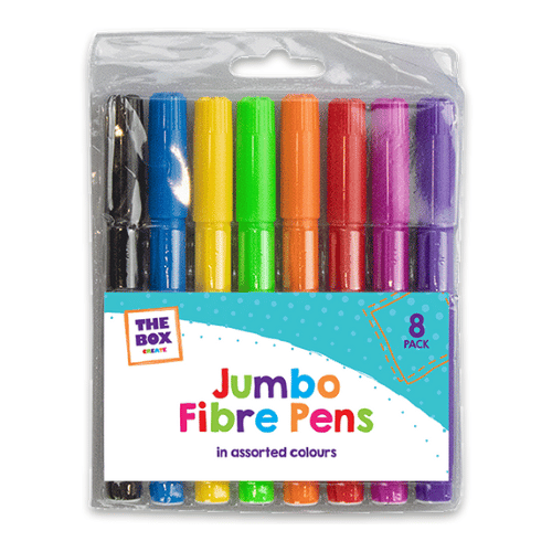Jumbo Fibre Pens 8 Pack