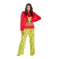 Official 'The Grinch' Ladies Plush Fleece Lounge Set