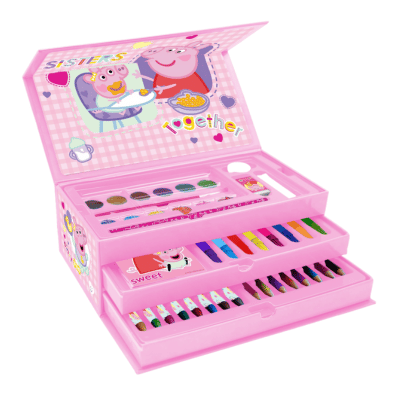 Official Peppa Pig 52 Piece Colouring Case Set