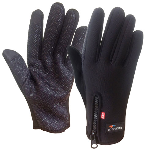 Adults Winter Sport Gloves With Gripper Palm Black