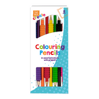 Colouring Pencils With Grippers 8 Pack