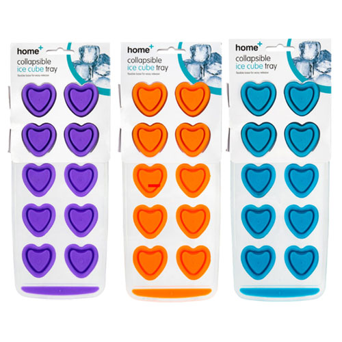 Collapsible Ice Cube Tray Hearts