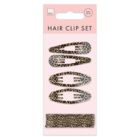 Leopard Print Hair Clip Set 10 Pack