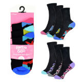 Girls 3 Pack Camo Heel And Toe Socks