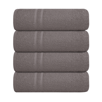 Luxury Soft Cotton Chevron Bath Sheet Grey